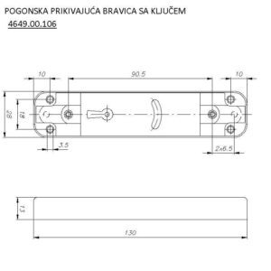 4649.00.106 POGONSKA PRIKIVAJUĆA BRAVICA SA KLJUČEM - Slika 2