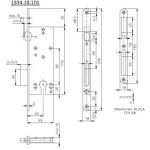 1334.18.101 BRAVA 6,5 SA VALJKOM ZA CILINDAR - Slika 2