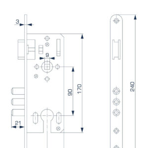 1344.21.101 SIGURNOSNA BRAVA 6.5 ZA DRVENA VRATA - Slika 2