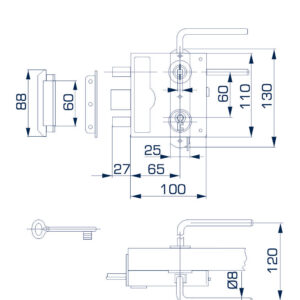 8307.00.101D PRIKIVAJUĆA BRAVA (cinkovano plavo) - Slika 2