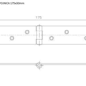 8606.35.101 PREKLOPNA SPOJNICA 175 x 30 MM - Slika 2