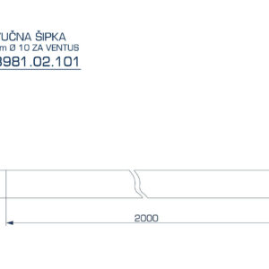 3981.02.101 VUČNA ŠIPKA 2m Ø 10 ZA VENTUS - Slika 2