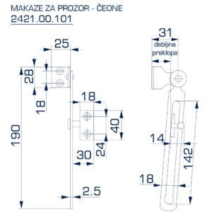 2421.00.101 MAKAZE ZA PROZOR - ČEONE - Slika 2