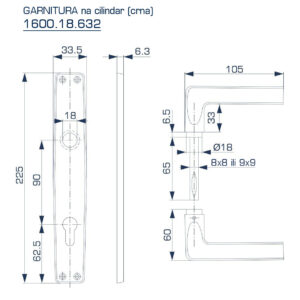 1600.18.632 GARNITURA CILINDAR PVC-CRNA - Slika 2