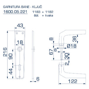 1600.05.221 GARNITURA BANE - KLJUČ - Slika 2