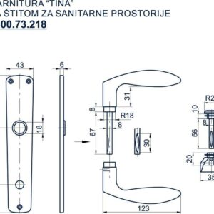 1600.73.212 GARNITURA TINA SA ŠTITOM ZA SANITARNE PROSTORIJE - Slika 2