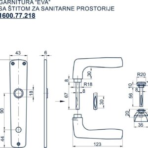 1600.77.248 GARNITURA EVA SA ŠTITOM ZA SANITARNE PROSTORIJE - Slika 2