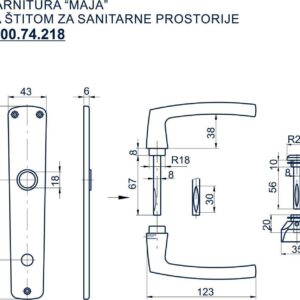 1600.74.248 GARNITURA MAJA SA ŠTITOM ZA SANITARNE PROSTORIJE - Slika 2