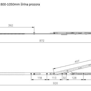 2455.05.101 MAKAZE "2" - 800-1050mm širina prozora - Slika 3