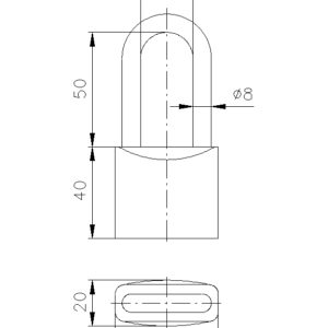 8717.45.316 KATANAC 45MM SA PRODUŽENOM OBUJMICOM LIVENI CRNI - Slika 2