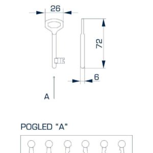 1313.04.301 KLJUČ ZA BRAVU - Slika 2