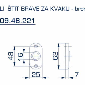 MALI STIT BRAVE ZA KVAKU-bronza - Slika 2