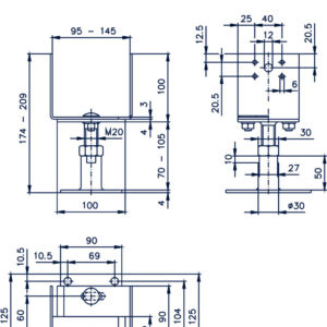 8733.00.101 NOSAČ GREDE SA PLOČOM PODESIVI - Slika 2
