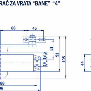 HIDRAULIČNI ZATVARAČ ZA VRATA "BANE" "4" 40-65 KG - Slika 2