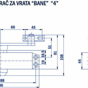 HIDRAULIČNI ZATVARAČ ZA VRATA "BANE" "4" 40-65 KG - Image 2