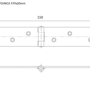 8606.30.101 PREKLOPNA SPOJNICA 150 x 30 MM - Slika 2