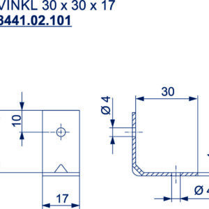 8441.02.101 VINKLA 30x30x17mm - Slika 2