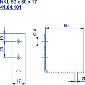 8441.04.101 VINKLA 50x50x17mm - Slika 2