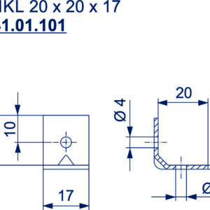 8441.01.101 VINKLA 20x20x17mm - Slika 2