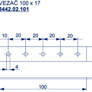 8442.02.101 VEZAČ 100x17mm - Slika 2