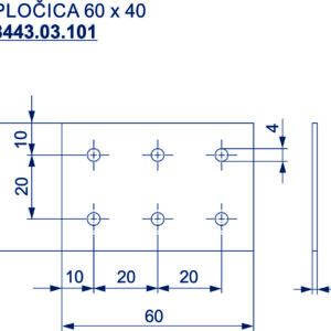 8443.03.101 PLOČICA 60x40mm - Slika 2