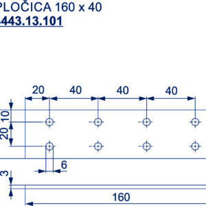 8443.13.101 PLOČICA 160x40mm - Slika 2