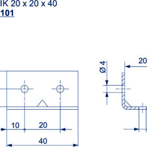 8444.02.101 UGAONIK 20x20x40mm - Slika 2