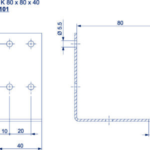 8444.06.101 UGAONIK 80x80x40mm - Slika 2