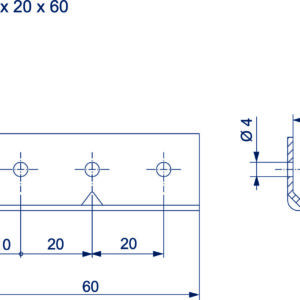 8444.10.101 UGAONIK 20x20x60mm - Slika 2
