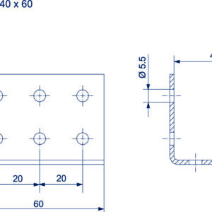 8444.11.101 UGAONIK 40x40x60mm - Slika 2