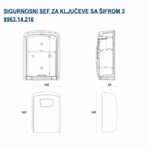 8963.14.216 SIGURNOSNI SEF ZA KLJUČEVE SA KOMBINACIJOM VEĆI - Slika 2
