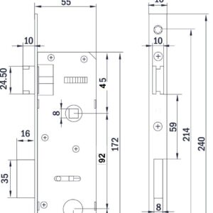 3261.16.106 BRAVA ZA PVC VRATA 35x92 mm - Slika 2