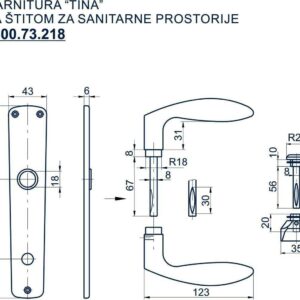 1600.72.249 GARNITURA TINA SA ŠTITOM ZA SANITARNE PROSTORIJE - Slika 2